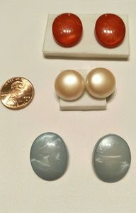 Button clip on ear rings